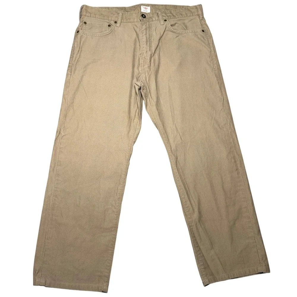 Dockers Mens Khaki Chinos‎ 36x30 Tan Cotton Straight Leg Casual Pants 36 x 26